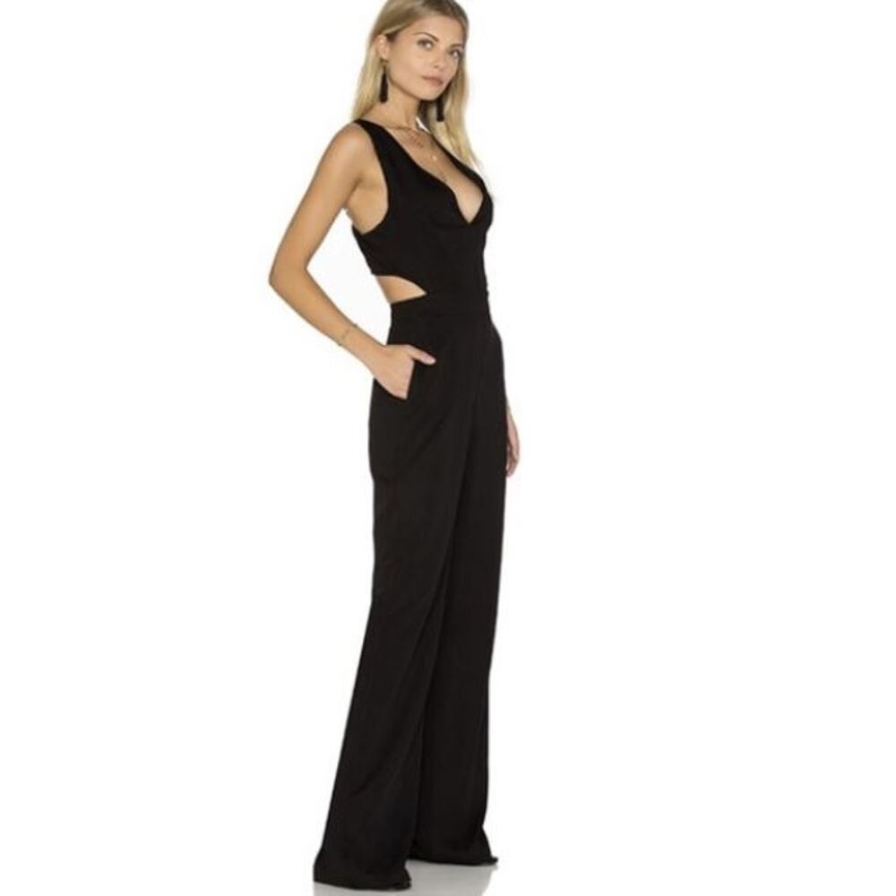 Karina Grimaldi Lily Black Solid Polyester Backless Jumper‎ (XS) Revolve
